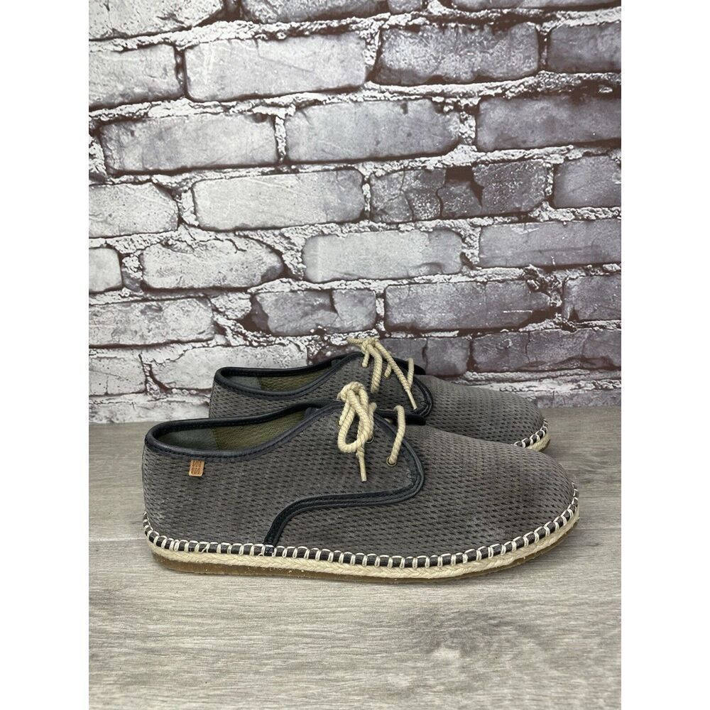 El Naturalista Gray Suede Leather Oxfords Lace Up Sneakers Shoes Men 41EU/8M US